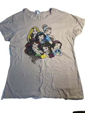 Disney Princess Womens T-shirt Ring Spun faded L